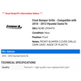 thumbnail image 2 of Front Bumper Grille - Compatible with 2010 - 2012 Hyundai Santa Fe 2011, 2 of 2