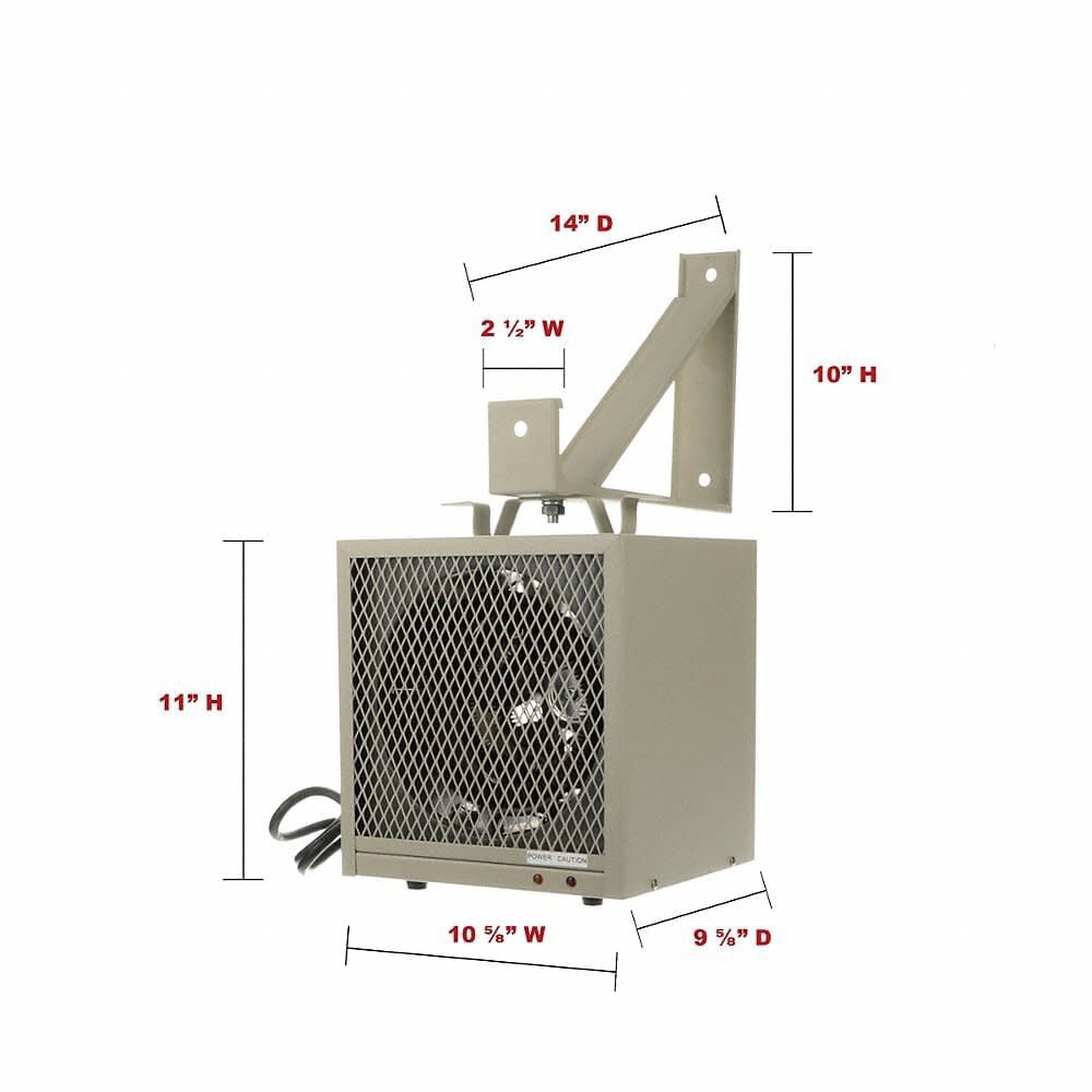 Tpi Corporation 208/240Vac 1 Phase Fan Forced Garage Or Workshop Portable Heater