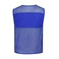 thumbnail image 4 of purcolt Womens Mesh Breathable Safety Vests Reflective Strip Sleeveless Full-Zip High-Visibility Waistcoats Blue 2XL, 4 of 5
