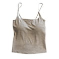 thumbnail image 6 of Rhuody Womens Summer Tank Tops Crewneck Spaghetti Strap Slim Fit Built In Bra Camisole Short Length Seamless Layering Shirts Fashion Clothing 5Xl White, 6 of 7