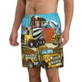 thumbnail image 2 of Naloa Different Construction Site Vehicles Men's Beach Shorts, Surfing shorts, Swim trunks, Quick Dry Swim Trunks for Surfing Beach Fun - Small, 2 of 9