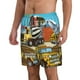 thumbnail image 2 of Balery Different Construction Site Vehicles Traje de Baño Estilo Hawaiano para Hombre, Shorts de Secado Rápido con Bolsillos-Medium, 2 of 6