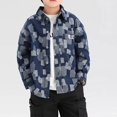 thumbnail image 3 of Gpaecead Boys Denim Shirt Long Sleeve Children Jeans Jacket Top Casual Long Sleeve Shirt Blue, 3 of 3