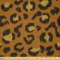 thumbnail image 2 of Ambesonne Leopard Fabric by the Yard Microfiber, Wild Cat Pattern Ornament, 3 Yards, Burnt Orange and Dark Yellow, 2 of 2