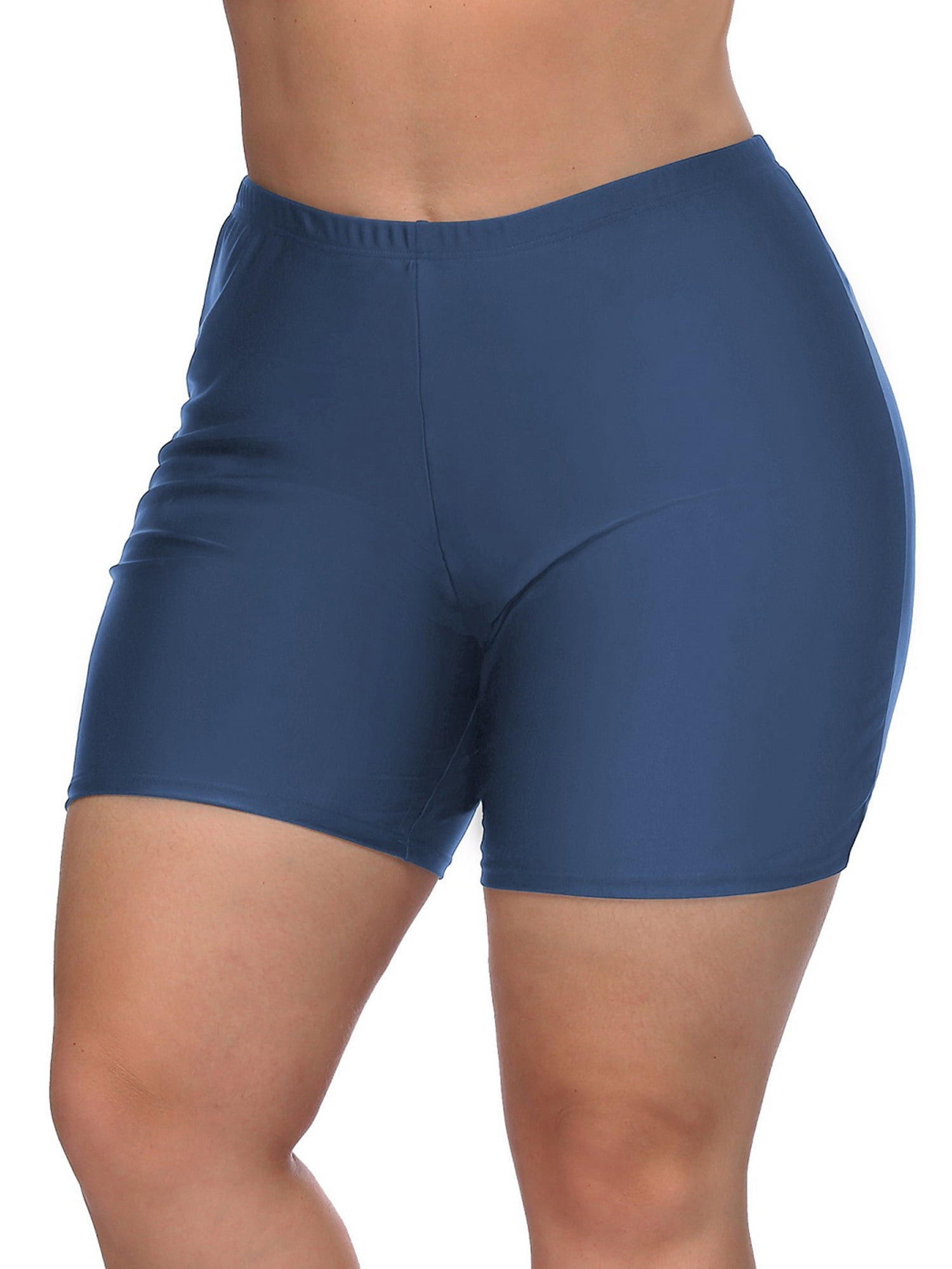 Attraco Swimsuit Bottoms Plus Size For Women Boardshorts Bathing Suit Turnks Solid Color