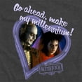thumbnail image 3 of Beetlejuice Valentine Make My Millennium Unisex Adult Heathered Premium T Shirt (3X-Large) Charcoal, 3 of 5