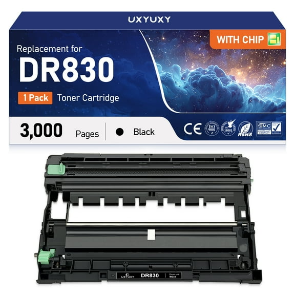 DR830 Brother Drum Replacement for Brother DR-830 Drum Unit Black for Brother TN-830XL TN-830 TN830 HL-L2460DW MFC-L2820DW DCP-L2640DW HL-L2405W HL-L2400D HL-L2480DW Printer (1Pack)