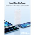 thumbnail image 2 of Power Bank LOVELEDI, 1500 mAh, doble salida USB, 5 V, 3,1 A, color blanco, 2 of 7