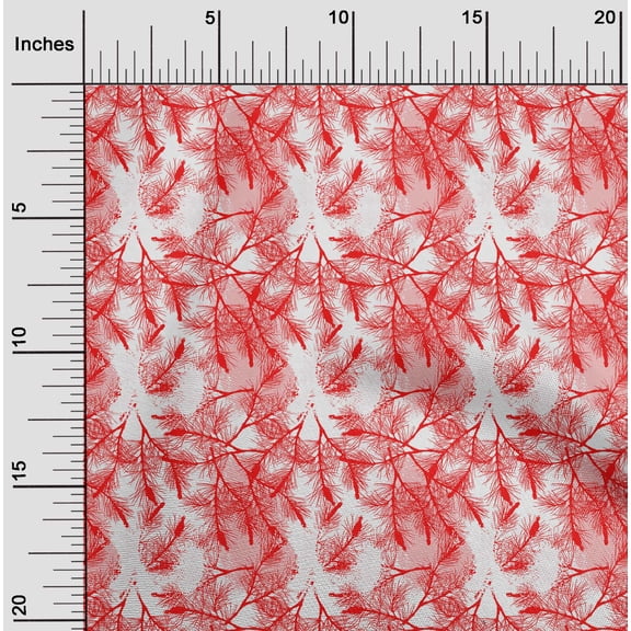oneOone Cotton Flex White Fabric Florals Sewing Fabric By The Yard Printed Diy Clothing Sewing Supplies 40 Inch Wide-TUG