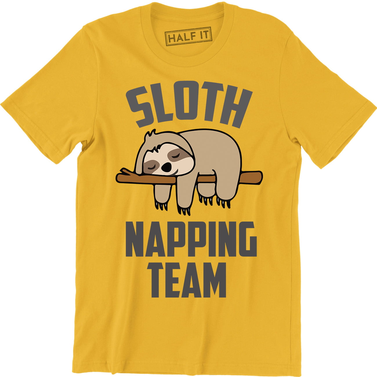 Sloth Napping Team Let's Nap Instead Funny Men's Tee Shirt - Walmart.com