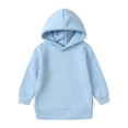 thumbnail image 5 of OJSFQUFP Thickened and Winter Sports Suit for Boys and Girls Casual Pullover Hoodie Long Pants Two Piece Set, 5 of 6