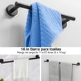 thumbnail image 4 of 7 Piezas Accesorios para Baño,Juego de Accesorios de Baño,41cm Toallero para Baño+Portarrollos para Papel + Toallero Barra + 4 Gancho de Acero Inoxidable,Juego de Baño Accesorios,para Baño, 4 of 7