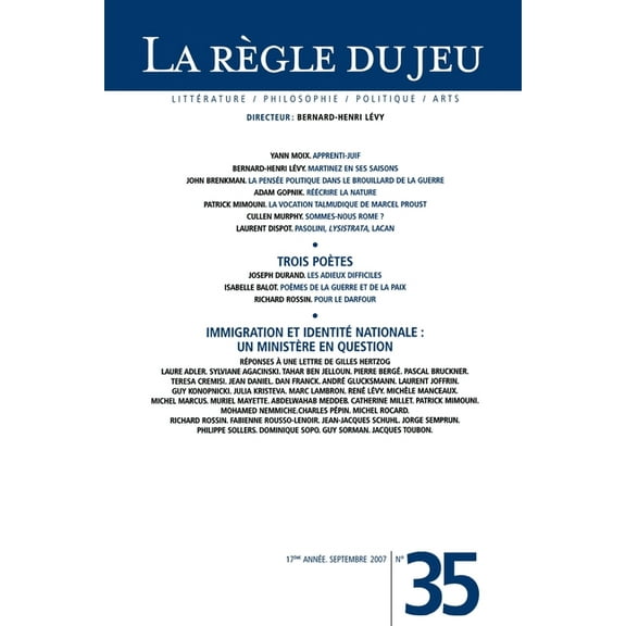 La rÃ¨gle du jeu nÂ° 35, (Paperback)