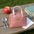 thumbnail image 6 of Jessica Simpson Women's Insulated Reusable Cooler Lunch Bag Tote for Work, Travel, Commute, Recreation, Beach and Picnic in Coral Pink, 6 of 8
