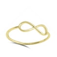 thumbnail image 4 of CHOOSE YOUR COLOR Yellow Gold-Tone Delicate Thin Infinity Ring 925 Sterling Silver Band Female Size 4, 4 of 4