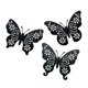 thumbnail image 3 of 3 pegatinas de decoración de pared de mariposa colgantes, calcomanías de arte de pared de mariposa 3D extraíbles para sala de estar, boda, jardín, Negro Sunnimix Mural, 3 of 8