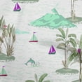 thumbnail image 1 of oneOone Velvet Sea Green Fabric Tropical Beach Craft Projects Decor Fabric Printed By The Yard 58 Inch Wide, 1 of 4