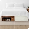 thumbnail image 3 of Bare Home  Pleated Bed Skirt - 15-Inch Tailored Drop Easy Fit Cream Queen, 3 of 5