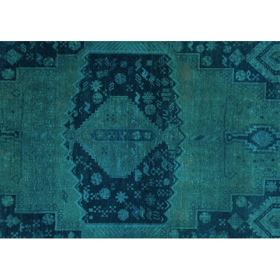 Ahgly Company Indoor Rectangle Abstract Light Blue Modern Area Rugs, 3' x 5'