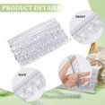 thumbnail image 6 of 15 Yards Filigree Polyester Lace Fringe Trim Tassel Lace Ribbon for Clothing Accessories WhiteSmoke 1-1/8 inch(27mm), 6 of 9