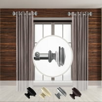 Domovina Pat 1 - inc  dia. Side Curtain Rod 12-20 inch long , Set of 2-Color:Satin Nickel