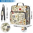 thumbnail image 2 of FORMRS Zipper Binder with Shoulder Strap 2-inch Ring 500 Sheet Capacity File Bag, Beige Floral, 2 of 5