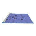 thumbnail image 2 of Ahgly Company Machine Washable Indoor Rectangle Oriental Blue Traditional Area Rugs, 6' x 9', 2 of 4