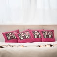 thumbnail image 7 of Ambesonne Retro Throw Pillow Cover 4 Pack, Vintage Letters Grungy, 16", Pink Charcoal Grey Beige, 7 of 7