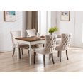 thumbnail image 4 of HQZX Modern Luxury Velvet Studded Dining Chairs, Set of 2, for Dining Room,Beige, 4 of 11