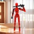 thumbnail image 3 of Figura de Acción Dummy 13 Wdftyju Impresión 3D Juguete Rojo, 3 of 7