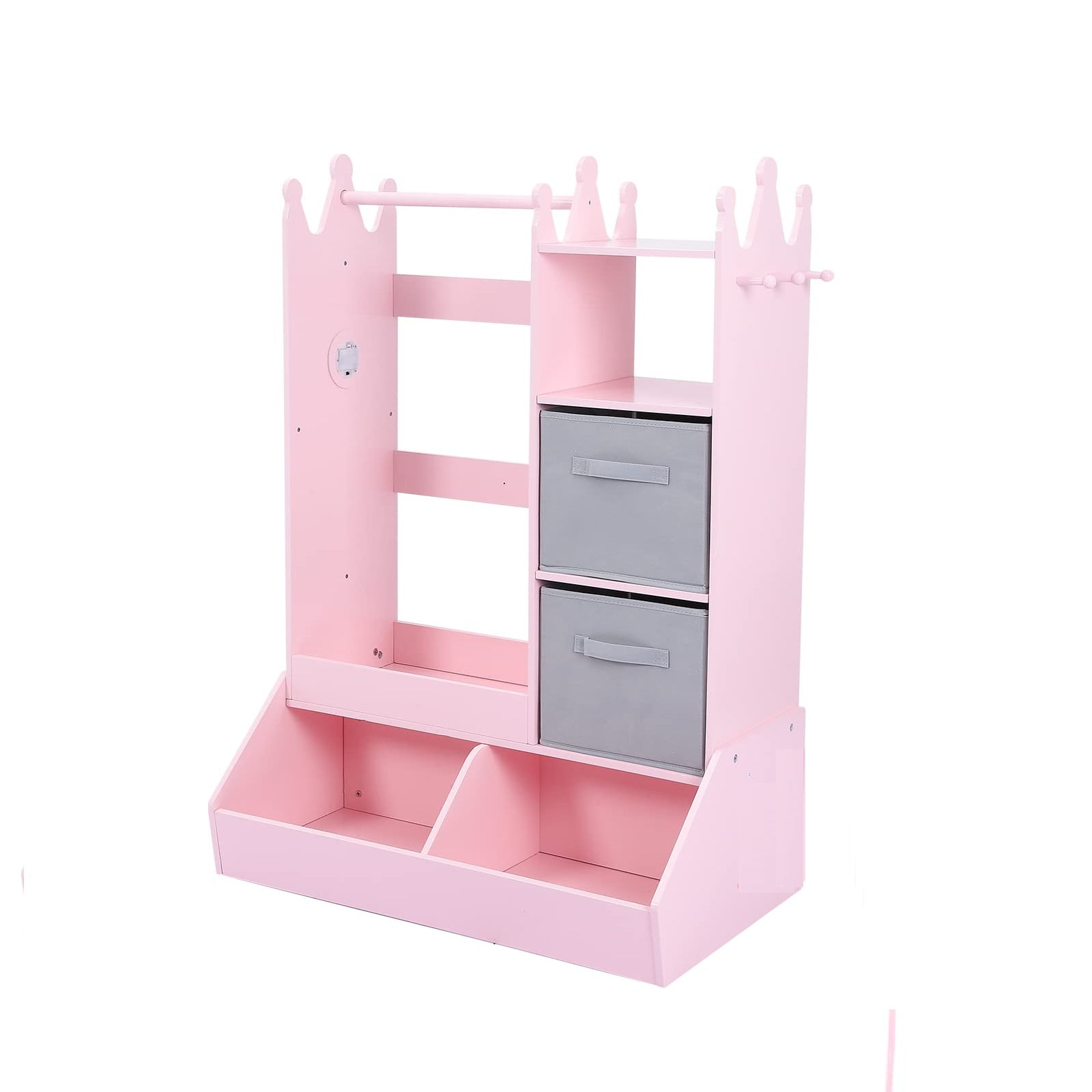 Kids Dress Up Storage with Mirror & Light ,Kids Armoire Dresser with