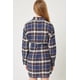 thumbnail image 2 of Love Tree Talla Chica/S Vestido Camisa De Franela A Cuadros Botones Boyfriend Love color Azul Marino Love Tree 4726DYCHAZ, 2 of 3
