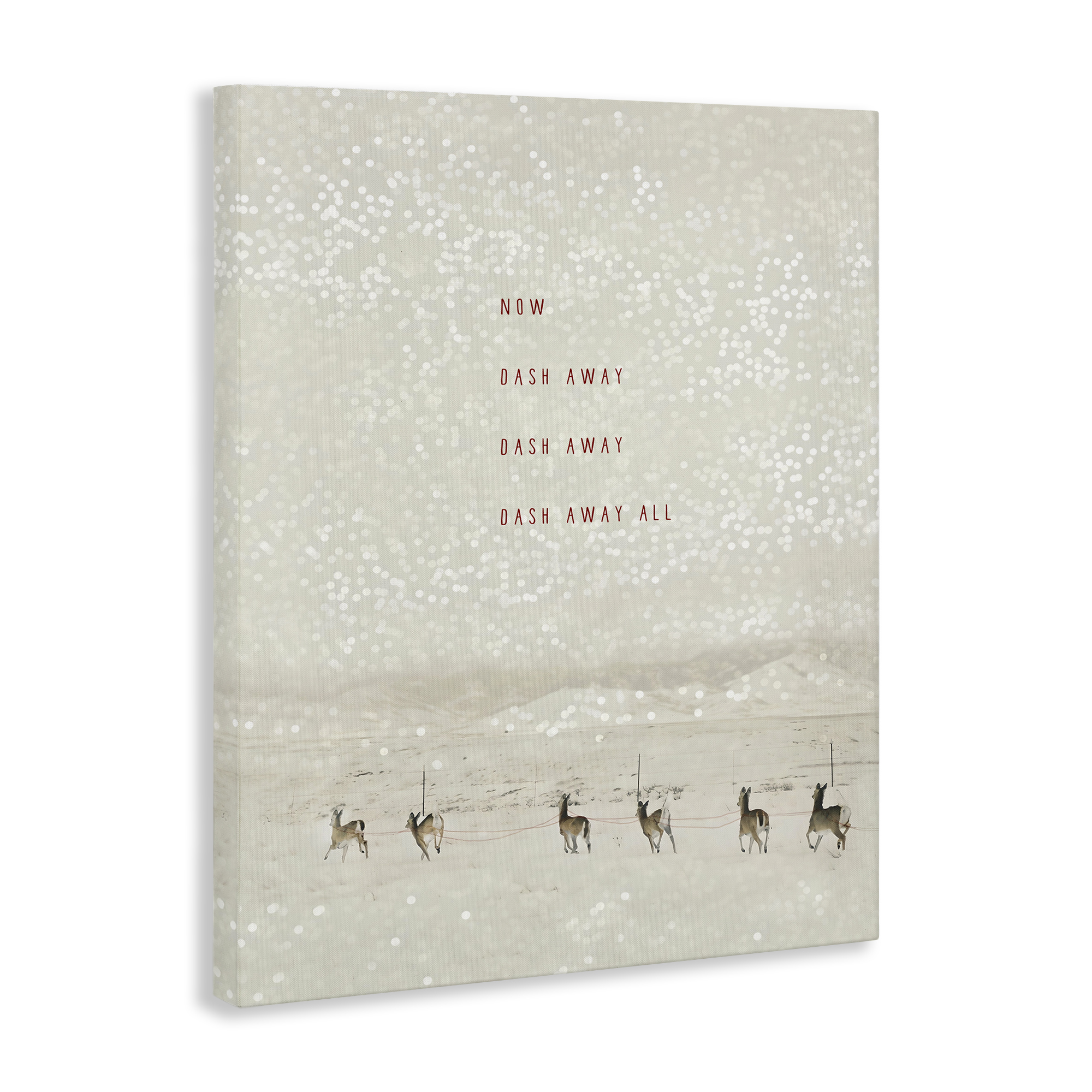 Stupell Industries Dash Away Winter Poem Landscape Painting Gallery Wrapped Canvas Art Prints Wall Art, 24 x 30
