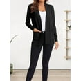 thumbnail image 4 of Women'S Open Front Knit Cardigan Sweater Long Sleeve with Pocket Black M, 4 of 10