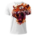 thumbnail image 3 of Bjutir Mens Tshirts Men'S Round Neck Short Sleeve Cool Animal Printing Sports Shirt Shirts White, 3 of 4