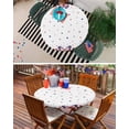 thumbnail image 6 of Independence Day Blue Red Butterfly Fitted Round Tablecloths Elastic Edged Table Covers 45"-54",Celebration Patriotic Star on White Waterproof Dining Room Table Cloth for Kitchen Holiday Party Tables, 6 of 6