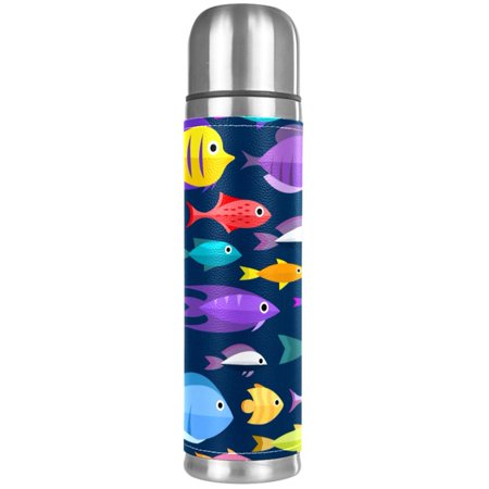 

Fish Collection Cartoon Pattern Premium Insulated Water Bottle - Water Mug with Food-Grade PP Vacuum Insulated Leak-proof BPA-Free