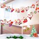 thumbnail image 3 of Guirnalda de pancartas de papel de Feliz Navidad, decoraciones navideñas para el hogar, adorno de Papá Noel, bandera colgante, suministros para fiestas de Año Nuevo 2024, 3 of 5