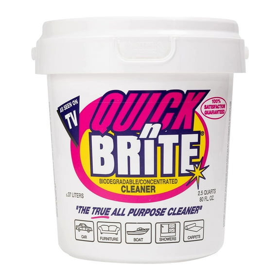 Quick 'n Brite All Purpose Cleaning Paste – Miracle Cleaner for Tough Stains, Biodegradable, Non-Toxic, Pet-Safe, Multi-Surface Stain Remover, Made in USA, 80 Oz