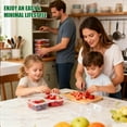 thumbnail image 4 of 20 Pack Reusable Snack Containers with Lids, 2-Compartment Clear Portion Cups for Salad Dressing, Sauce & Snacks, Leakproof Plastic Food Containers for Meal Prep & On-the-Go, 4 of 8