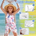 thumbnail image 6 of Xoenoiee Tie Dye Pattern Girls One Piece Swimsuit with Cover Up Skirt, Adjustable Strap Bathing Suit Tummy Control Swimwear for Kids Teens, 17-18 Years, 6 of 7
