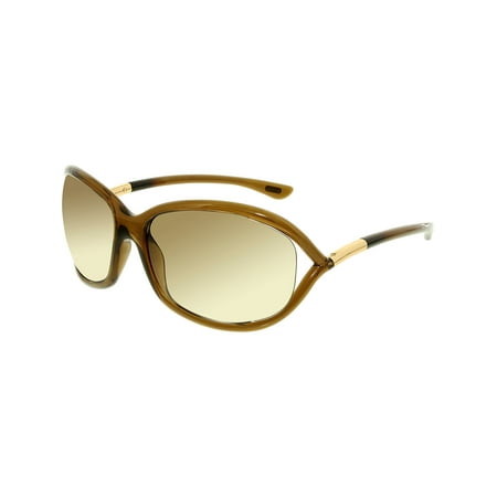 Women's Gradient FT0008-692-61 Brown Oval Sunglasses
