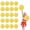 Yellow+White, variant on 20 Pcs Cheerleading Pom Poms,with Straight Handle Style Cheerleading Handheld Squad Pompoms for Sports Team Cheer Spirit