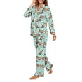 thumbnail image 2 of SEANATIVE Sea Otter Button Up Pajamas for Women Size XS Long Sleeve Nightwear for Women Sleepwear 2 PCS Long Sleeve Womens Button Down Pajama Sets with Pockets, 2 of 7
