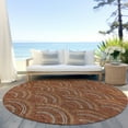 thumbnail image 6 of Addison Rugs Chantille Indoor/Outdoor Transitional Geometric, Abstract Paprika Washable Round Rug, 8' x 8', 6 of 6