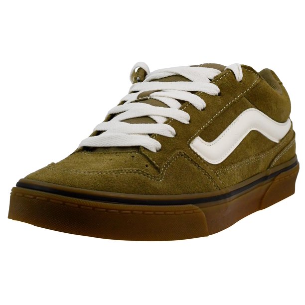 Zapatilla Vans Caldrone para hombre Suede Gum Olive, talla 7US