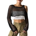 thumbnail image 7 of Women's Sexy Crop Top Ribbed Knit Cardigan With Cutout Detail, 7 of 7