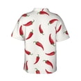 thumbnail image 3 of Bixox Men's Hawaiian Shirts Men's Chili Print Short-Sleeve Shirt-3X-Large, 3 of 8