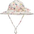thumbnail image 2 of Baby Sun Hat Baby Girl Hats with Bows UPF 50+ Toddler Bucket Hat Infant with Wide Brim Baby Beach Hat, 2 of 8