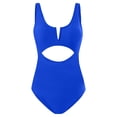 thumbnail image 4 of Womens One Piece Swimsuit with Tummy Control, V-Neck High-Cut Monokini in Solid Colors for Comfortable and Stylish Beach Wear, 4 of 4